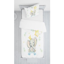 Lolla Evmila Dijital Baskı Kral Fil Kadife Örtü Yastık Seti 1943