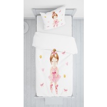 Lolla Evmila Dijital Baskı Balerin Kız Kadife Örtü Yastık Seti 1958