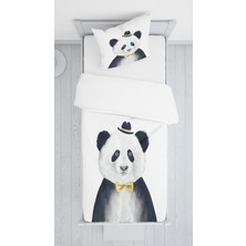 Lolla Evmila Dijital Baskı Sevimli Ayıcık Kadife Örtü Yastık Seti 671