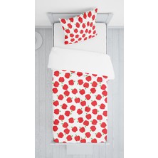 Lolla Evmila Dijital Baskılı Elmalı Kadife Örtü Yastık Seti Lldcfp 84