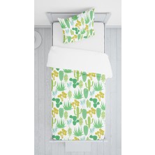 Lolla Evmila Dijital Baskılı Kaktüslü Kadife Örtü Yastık Seti Lldcfp 107