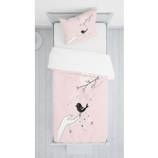 Evmila Dijital Baskı Kuş Örtü Yastık Seti 1583