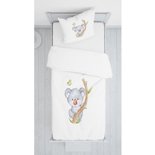 Evmila Dijital Baskı Sevimli Ayıcık Örtü Yastık Seti 952