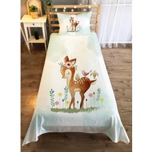 Lolla Evmila Dekoratif Geyik Desenli Çocuk Yatak Örtüsü