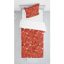 Lolla Evmila Dijital Baskılı Kalpli Kadife Örtü Yastık Seti Lldcfp 78