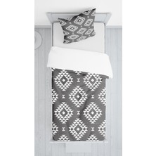 Lolla Evmila Geometrik Desen Kadife Dekoratif Örtü 6