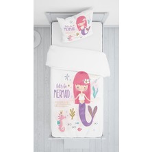 Lolla Evmila Dijital Baskı Deniz Kızı Kadife Örtü Yastık Seti 1342