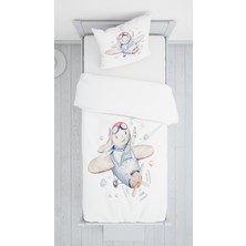 Lolla Evmila Dijital Baskı Minik Pilot Kadife Örtü Yastık Seti 1794