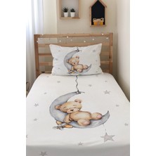 Evmila Dijital Baskı Uyuyan Ayıcık Örtü Yastık Seti 1568