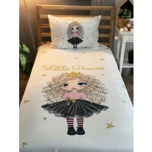 Lolla Evmila Dijital Baskı Prenses Kız Kadife Örtü Yastık Seti 1280