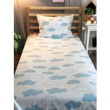 Evmila Dijital Baskılı Bulutlu Örtü Yastık Seti 864