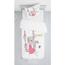 Evmila Dijital Baskı Salıncaklı Kız Örtü Yastık Seti 1923