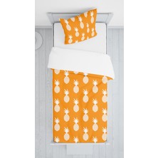 Lolla Evmila Dijital Baskılı Ananaslı Kadife Örtü Yastık Seti Lldcfp 32