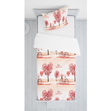 Lolla Evmila Dijital Baskılı Aşk Kadife Örtü Yastık Seti Lldcfp 34