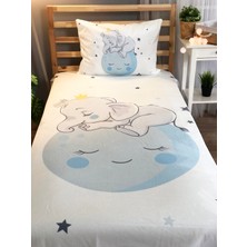 Lolla Evmila Dijital Baskı Uyuyan Fil Kadife Örtü Yastık Seti 1785