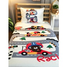 Evmila Yarış Arabalı Dekorafit Örtü 112