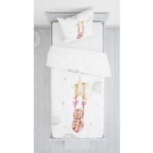 Evmila Dijital Baskı Salıncaklı Ayı Örtü Yastık Seti 1939