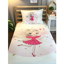 Evmila Dijital Baskı Sihirli Kız Örtü Yastık Seti 1946