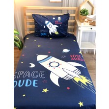 Lolla Evmila Uzay Figürlü Kadife Dekoratif Örtü 54