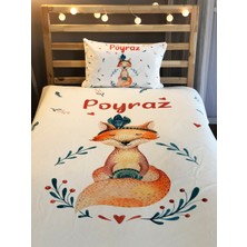 Lolla Evmila Sevimli Tilki Kadife Dekoratif Örtü 65