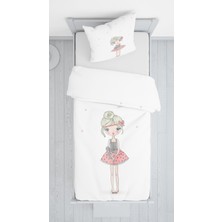 Lolla Evmila Sevimli Kız Kadife Dekoratif Örtü 122