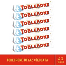 Toblerone White Beyaz Çikolata 100 gr - 6 Adet