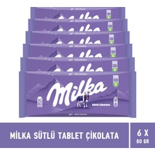 Milka Sütlü Tablet Çikolata 80 gr - 6 Adet