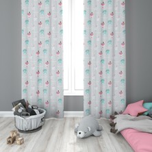 Evmila Çocuk Odası Desenli Fon Perdesi