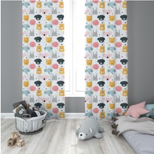 Evmila Çocuk Odası Desenli Fon Perdesi