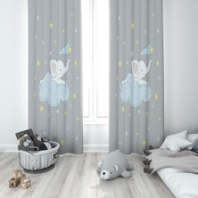 Evmila Çocuk Odası Desenli Fon Perdesi