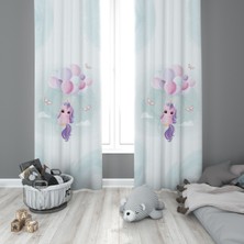 Evmila Çocuk Odası Desenli Fon Perdesi