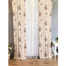 Evmila Baskılı Desenli Çocuk ve Bebek Odası Fon Perde