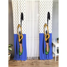 Evmila Köpek Desenli Çocuk Odası Fon Perde