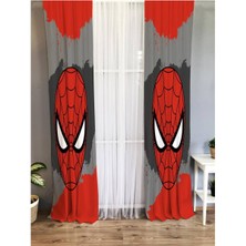 Evmila Süper Kahraman Desenli Çocuk Odası Fon Perde