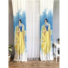 Evmila Prenses Desenli Çocuk Odası Fon Perde