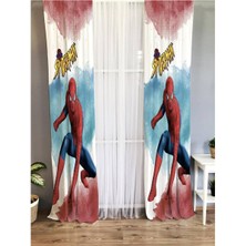 Evmila Süper Kahraman Desenli Çocuk Odası Fon Perde