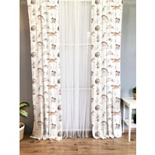 Evmila Baskılı Çocuk Odası Fon Perde