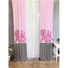 Evmila Panter Desenli Çocuk Odası Fon Perde