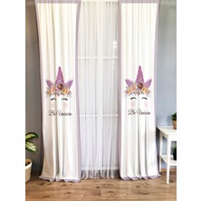 Evmila Baskılı Desenli Çocuk ve Bebek Odası Fon Perde