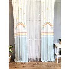 Evmila Baskılı Desenli Çocuk ve Bebek Odası Fon Perde