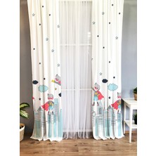 Evmila Baskılı Desenli Çocuk ve Bebek Odası Fon Perde