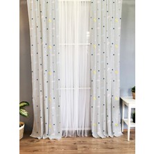 Evmila Baskılı Desenli Çocuk ve Bebek Odası Fon Perde