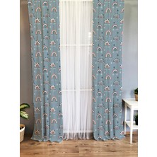 Evmila Baskılı Desenli Çocuk ve Bebek Odası Fon Perde