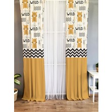 Evmila Baskılı Desenli Çocuk ve Bebek Odası Fon Perde