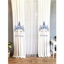 Evmila Baskılı Desenli Çocuk ve Bebek Odası Fon Perde