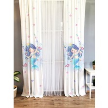 Evmila Baskılı Desenli Çocuk ve Bebek Odası Fon Perde