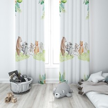 Lolla Evmila Çocuk Odası Desenli Fon Perde