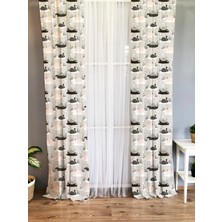 Evmila Baskılı Çocuk Odası Fon Perde