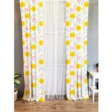 Evmila Baskılı Çocuk Odası Fon Perde