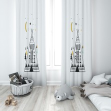 Lolla Evmila Çocuk Odası Desenli Fon Perde